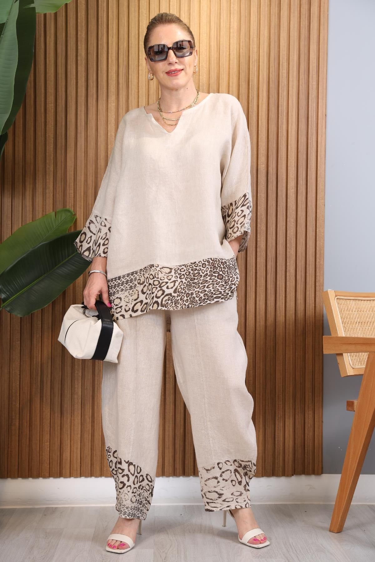 Conjunto Animal Print minimalista