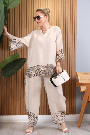 Conjunto Animal Print minimalista